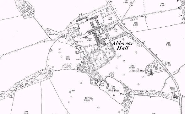 The 1900 Ordnance Survey map gives some idea of the splendour of the hall, with its fishponds, boat house and gardens.