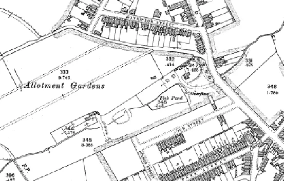 Glew (Glue) Lane on the 1900 OS map