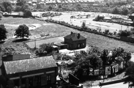 The new memorial park seen from the Church Tower, 1950s