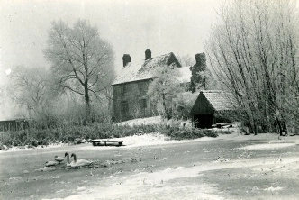 Dam Cottage in the snow (1946?).