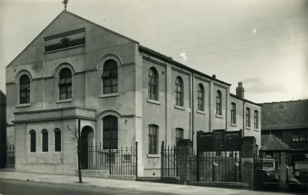 The church with the 1909 porch, c. 1940