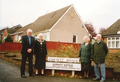 Garnett Avenue, Heanor now has a board explaining the name, an initiative of the Heanor and Loscoe Town Council, supported by the Heanor & District Local History Society.