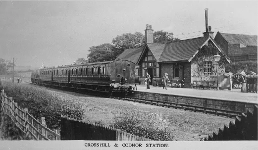 The Midland Railway Crosshill & Codnor station, on the Langley Mill to Ripley branch line. Closed in 1926.