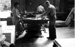 The plywood shop, around 1960