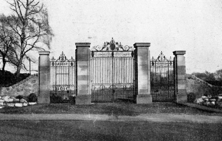 The main gates to the Memorial Park, taken from the programme for the opening day.