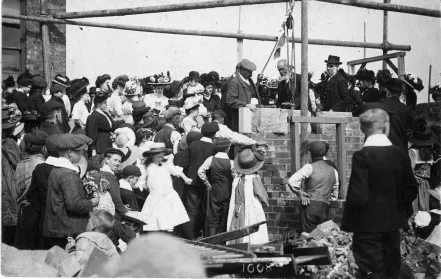 Sunday School stone-laying ceremony, 10 June 1909